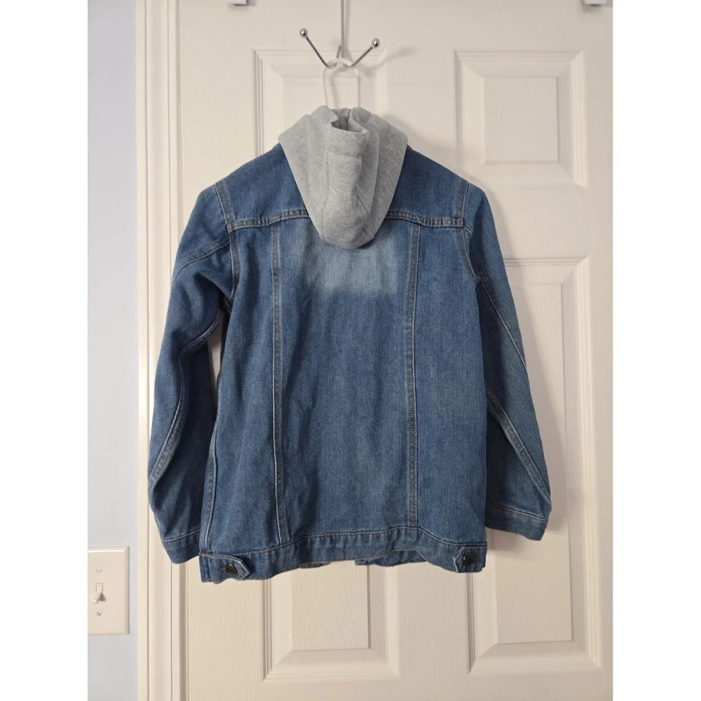 Mccam Kids Denim Jacket Zipup & Snap Size 150CM Hooded.
